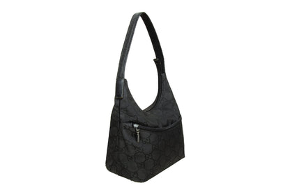 Vintage Gucci black monogram hobo bag
