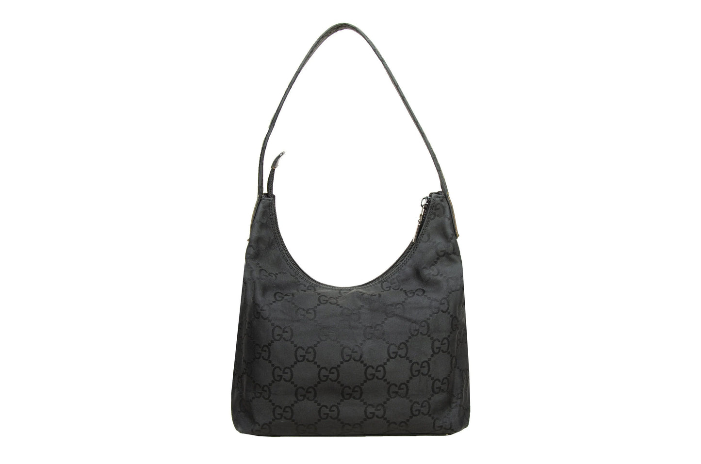 Vintage Gucci black monogram hobo bag
