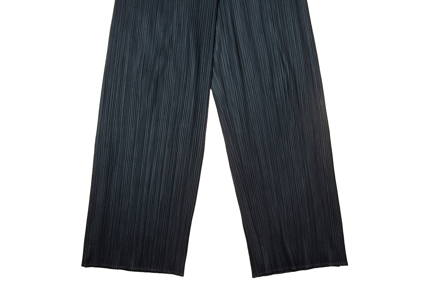 Issey Miyake Pleats Please wide straight leg black pleated pants / High waisted permanent pleats trousers