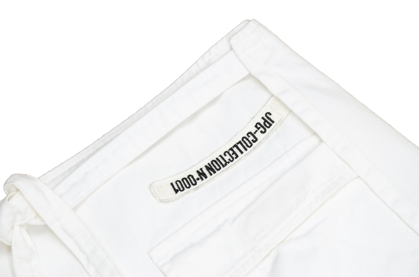 Jean Paul Gaultier white cargo wrap maxi skirt
