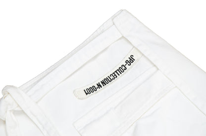 Jean Paul Gaultier white cargo wrap maxi skirt