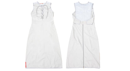 SS 1999 Prada lace up front dress / Technical nylon mesh back midi dress / Prada Linea Rossa sport dress