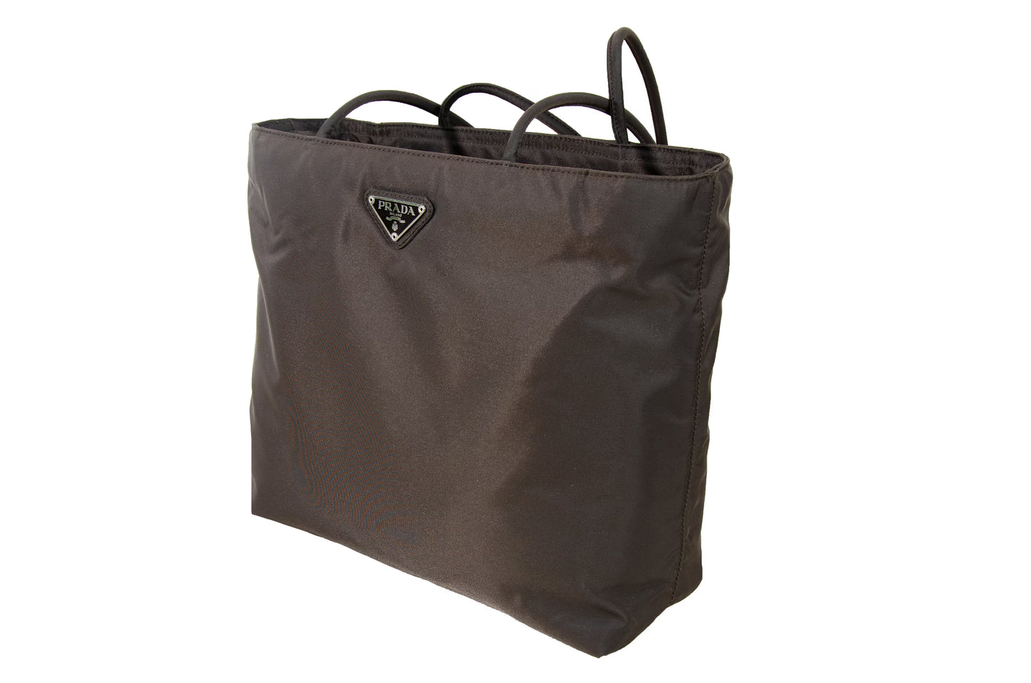 Prada tessuto city nylon tote bag / Ebano dark brown Prada shoulder bag