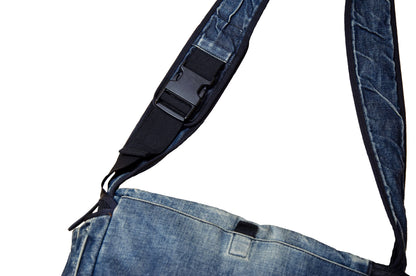1999 Miu Miu denim crossbody bag / Archive Miu Miu sporty technical jeans bag