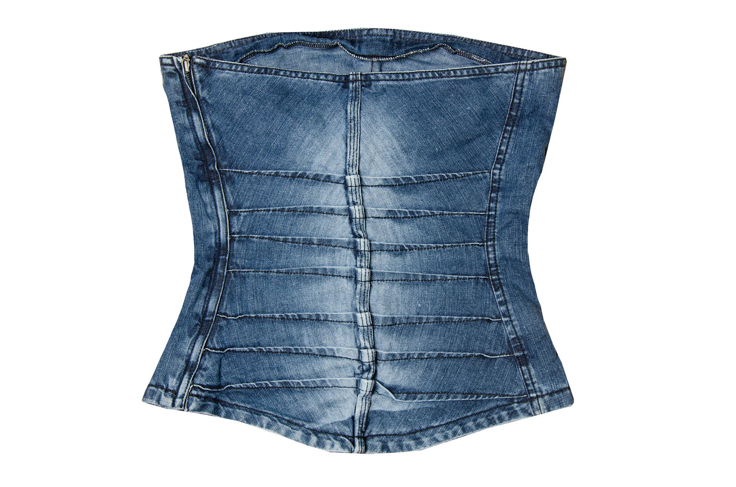 2000s Plein Sud denim bustier / Made in France