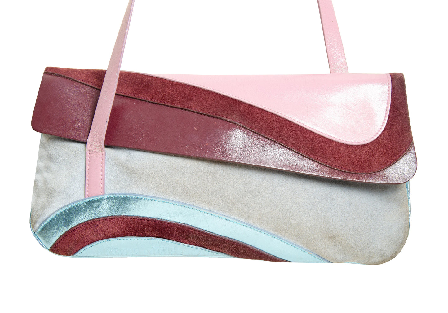 MIU MIU S/S 2000 bag / Miu Miu leather mesh tech baguette bag