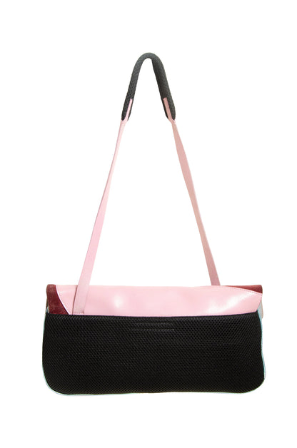 MIU MIU S/S 2000 bag / Miu Miu leather mesh tech baguette bag