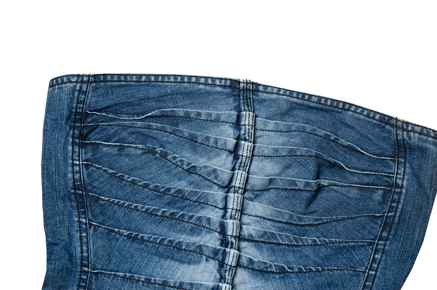 2000s Plein Sud denim bustier / Made in France