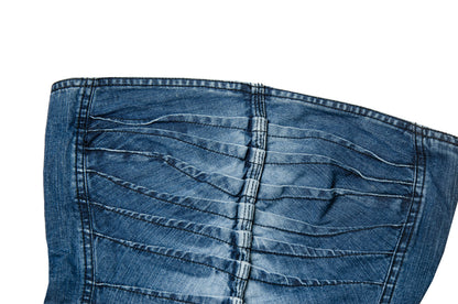 2000s Plein Sud denim bustier / Made in France