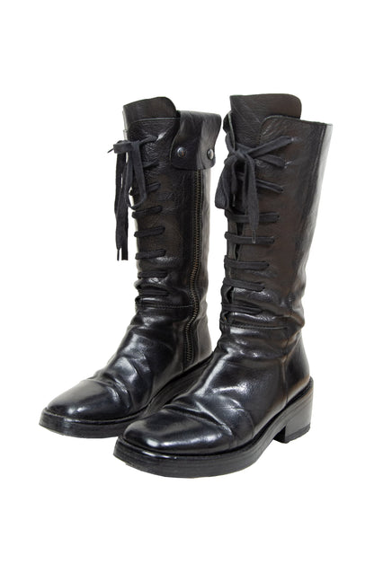 90s Ann Demeulemeester black leather boots