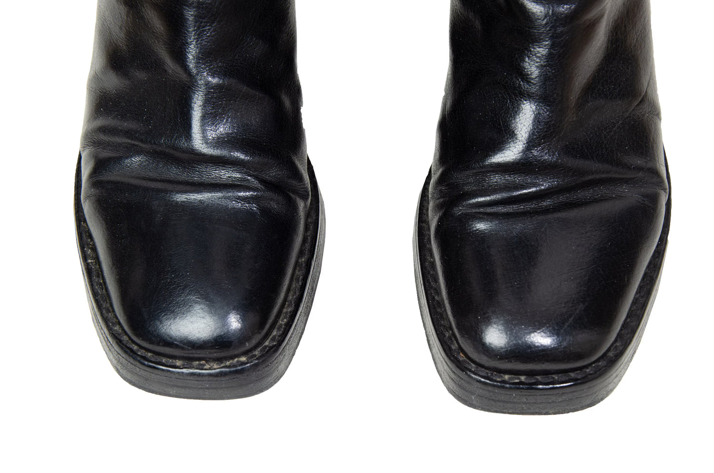 90s Ann Demeulemeester black leather boots