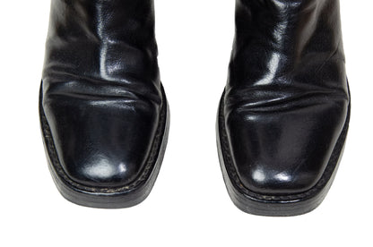 90s Ann Demeulemeester black leather boots