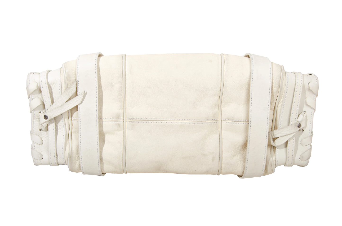 Vintage Chloé Silverado studded white leather bag