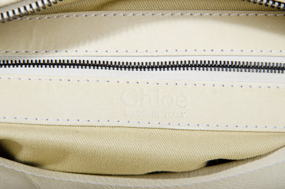 Vintage Chloé Silverado studded white leather bag