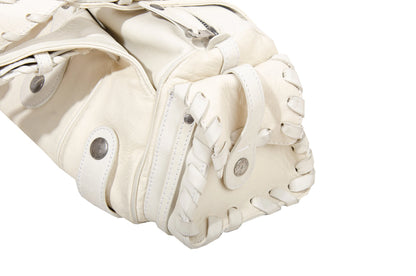 Vintage Chloé Silverado studded white leather bag
