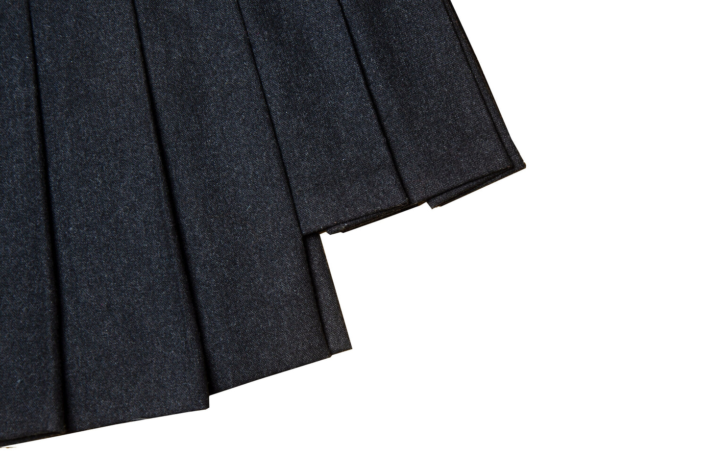90s Dolce & Gabbana charcoal grey wool mini pleated skirt / Black leather buckles dark grey woolen high low over the knee skirt