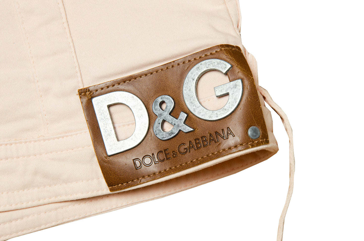 90s Dolce & Gabbana corset top / Blush pink bustier button front top