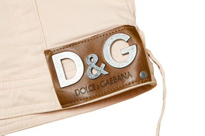 90s Dolce & Gabbana corset top / Blush pink bustier button front top