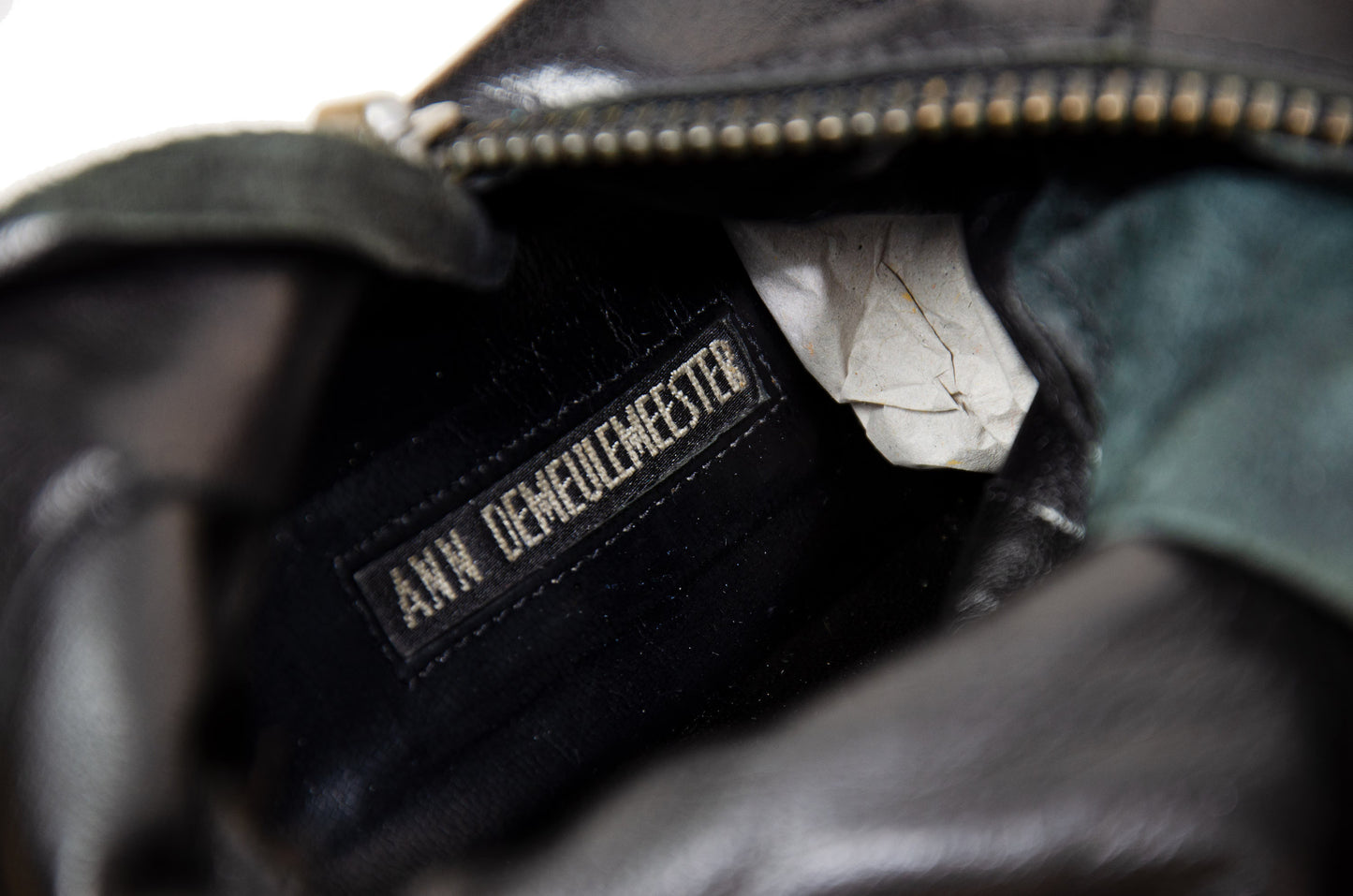 90s Ann Demeulemeester black leather boots