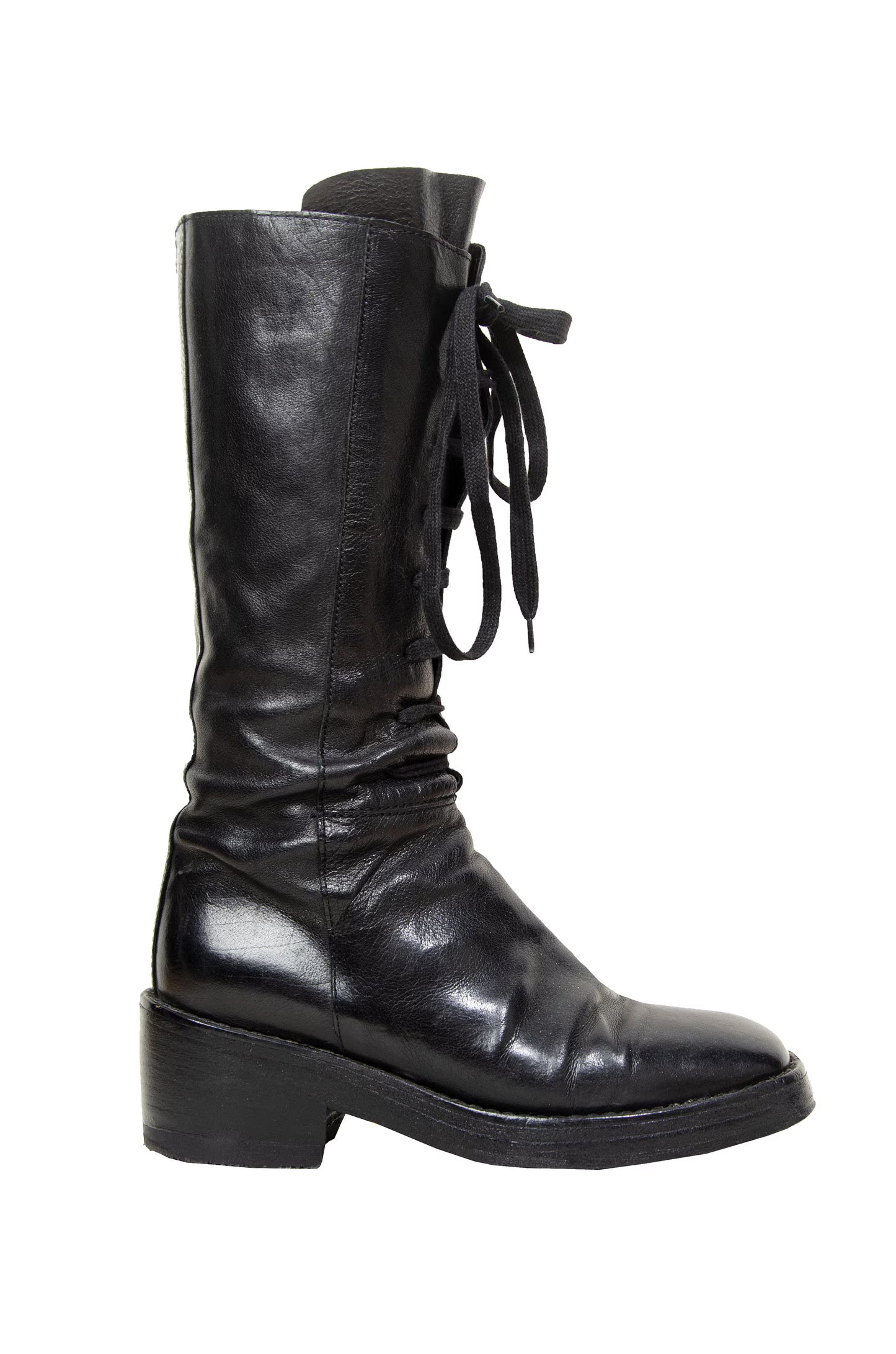 90s Ann Demeulemeester black leather boots
