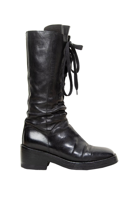 90s Ann Demeulemeester black leather boots