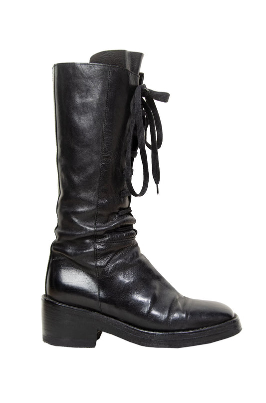 90s Ann Demeulemeester black leather boots