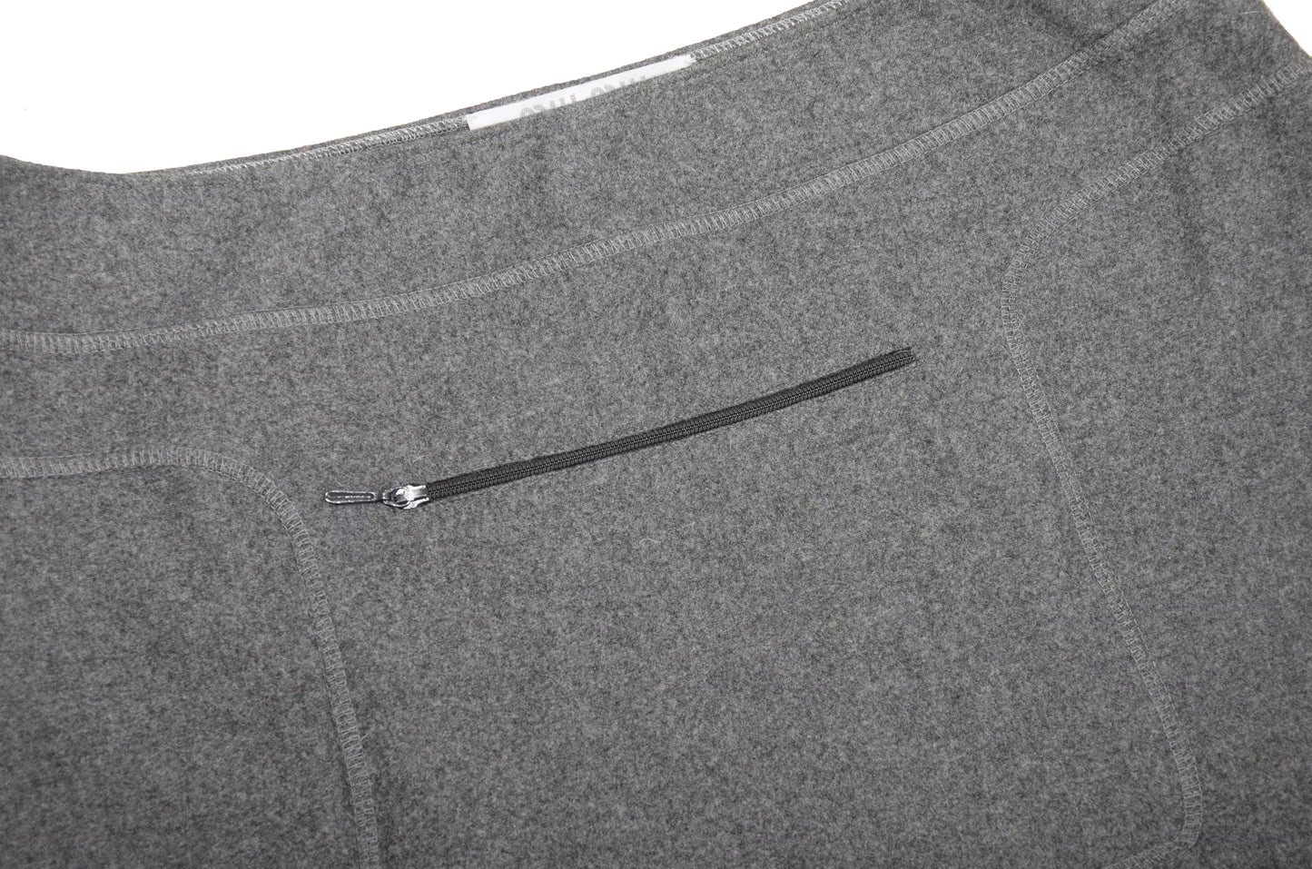 90s Miu Miu low rise grey wool mini skirt / Miu Miu low waist short above the knee skirt