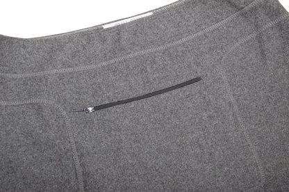90s Miu Miu low rise grey wool mini skirt / Miu Miu low waist short above the knee skirt