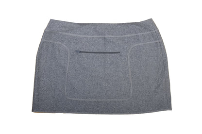 90s Miu Miu low rise grey wool mini skirt / Miu Miu low waist short above the knee skirt