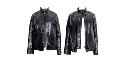 Helmut Lang 1999 archive astro moto biker jacket / Helmut Lang "Seance de travail" Fall 99 collection bomber