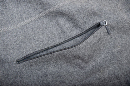 90s Miu Miu low rise grey wool mini skirt / Miu Miu low waist short above the knee skirt