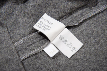 90s Miu Miu low rise grey wool mini skirt / Miu Miu low waist short above the knee skirt
