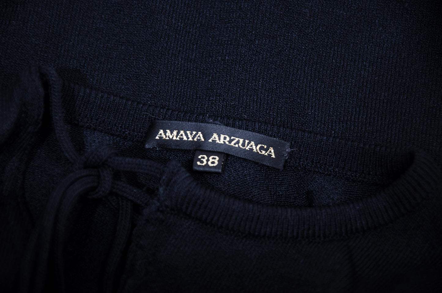 90s Amaya Arzuaga asymmetrical sleeveless knit top