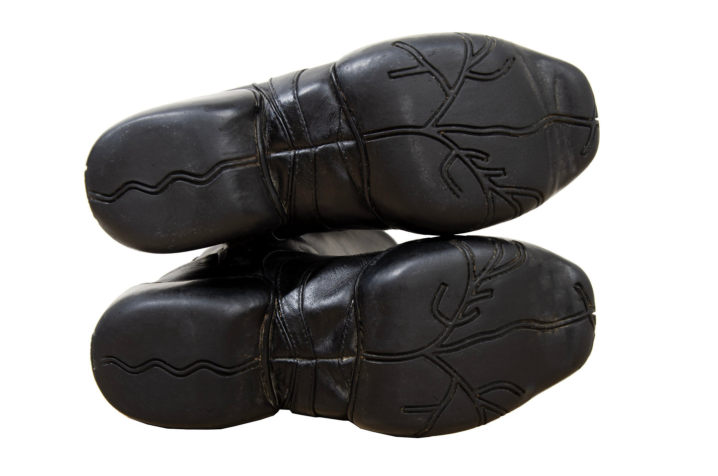 Marithé + François Girbaud black leather chunky molded platform boots