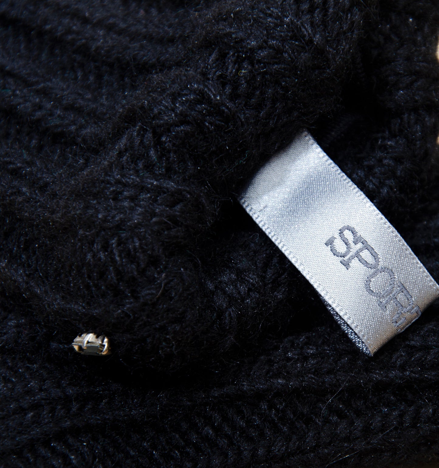 Vintage Sportmax Defile black leather and wool gloves / Sportmax black rib knit leather gloves / Leather gloves with integrated arm warmers