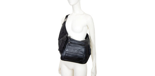 90s Gucci by Tom Ford black leather crossbody bag / Tom Ford Gucci minimalist technical 1990s fanny pack