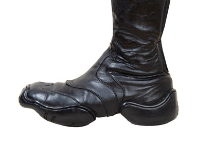 Marithé + François Girbaud black leather chunky molded platform boots
