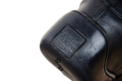 Marithé + François Girbaud black leather chunky molded platform boots
