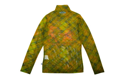 Vintage Jean Paul Gaultier tartan print mesh top