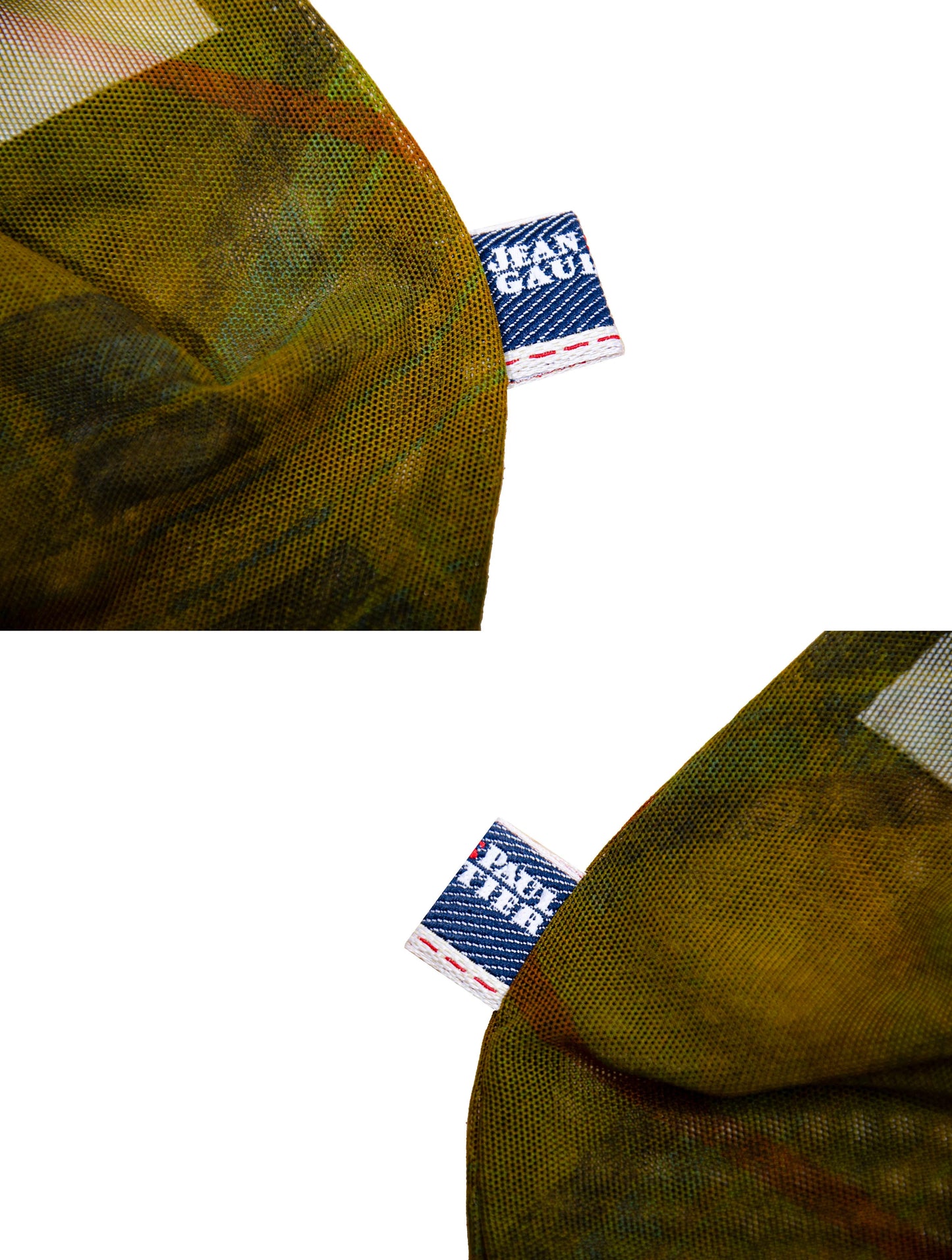 Vintage Jean Paul Gaultier tartan print mesh top