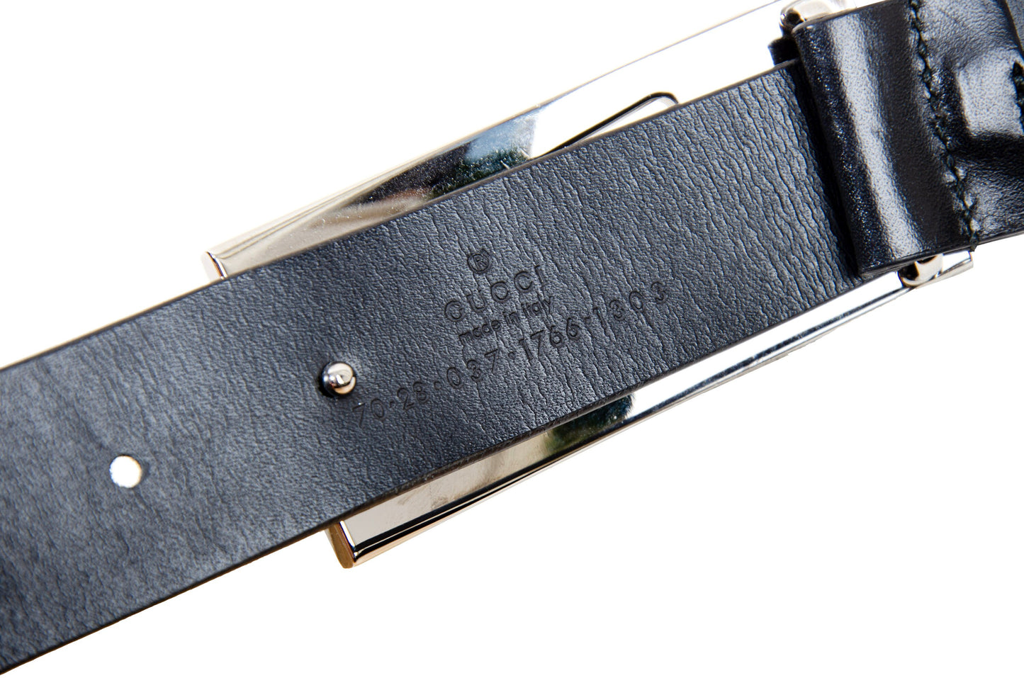 90s Gucci by Tom Ford black leather square G logo belt