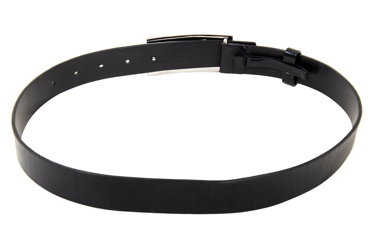 90s Gucci by Tom Ford black leather square G logo belt