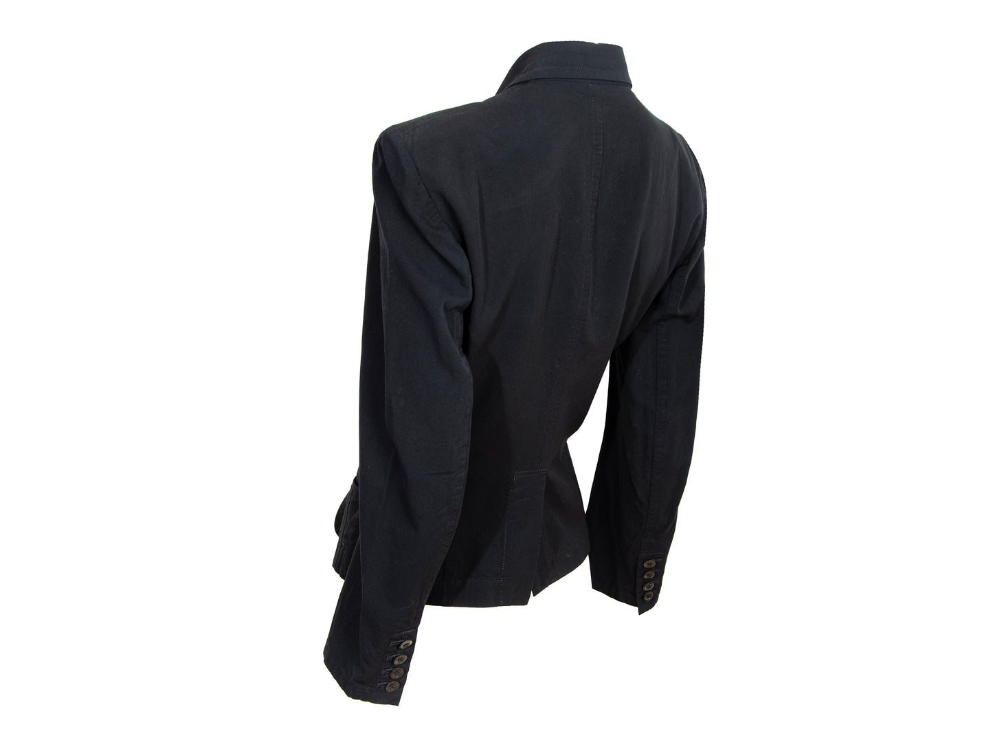 Y's Yohji Yamamoto deformed structured black blazer / Hourglass waist padded shoulders black blazer / Made in Japan