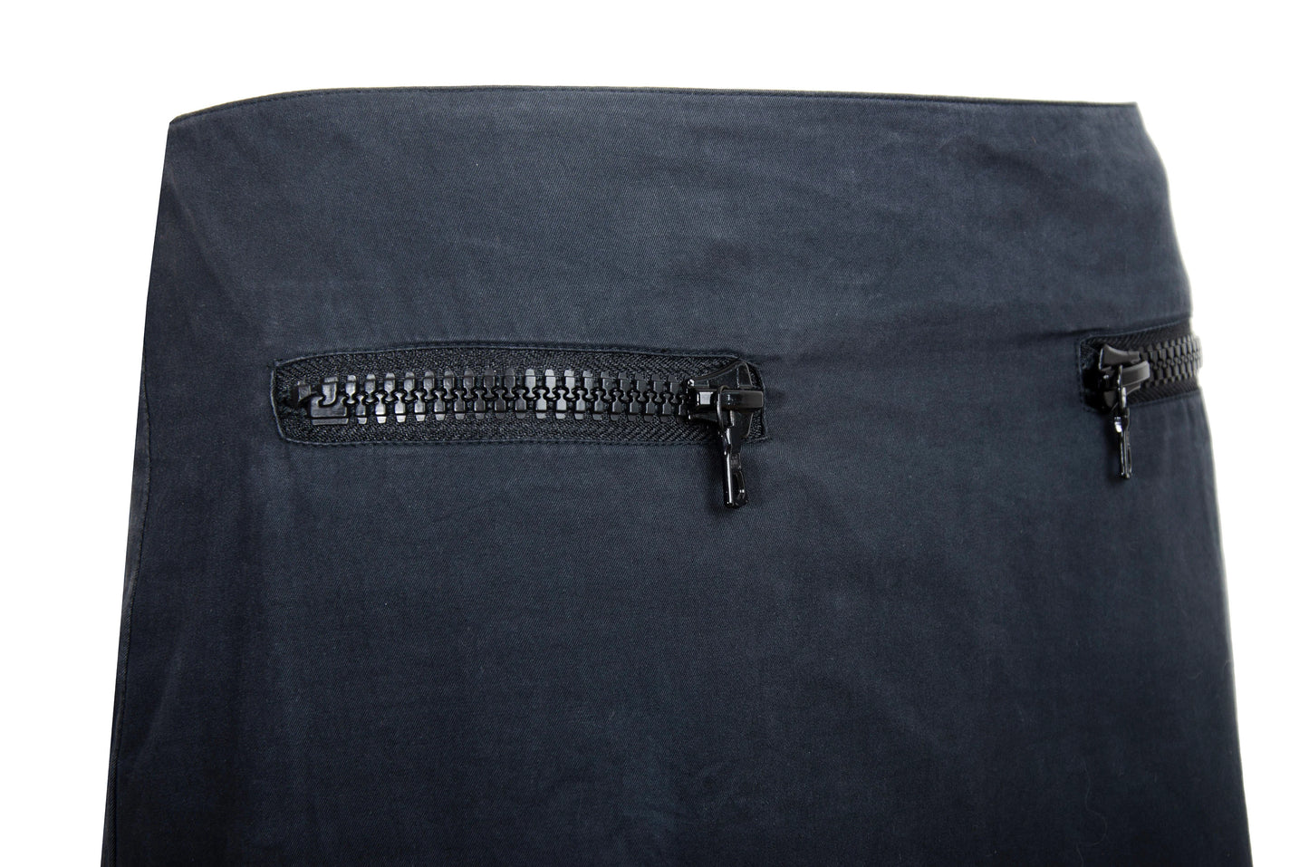 90s Miu Miu chunky zippers technical low waisted skirt