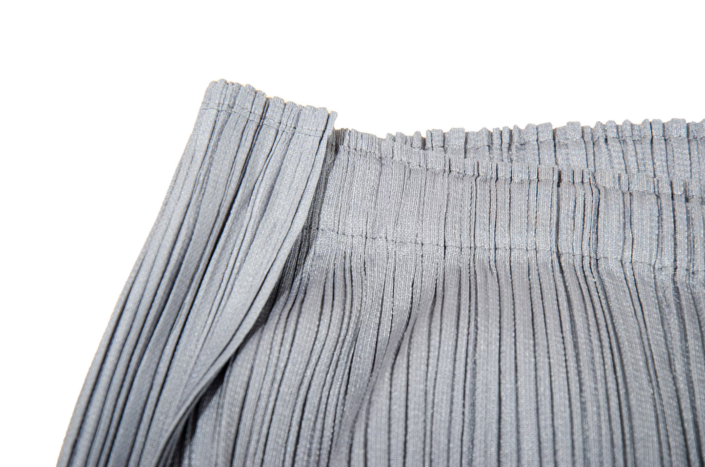Issey Miyake Pleats Please wide leg light grey pants / Pleats Please folded waist large leg trousers / Made in Japan