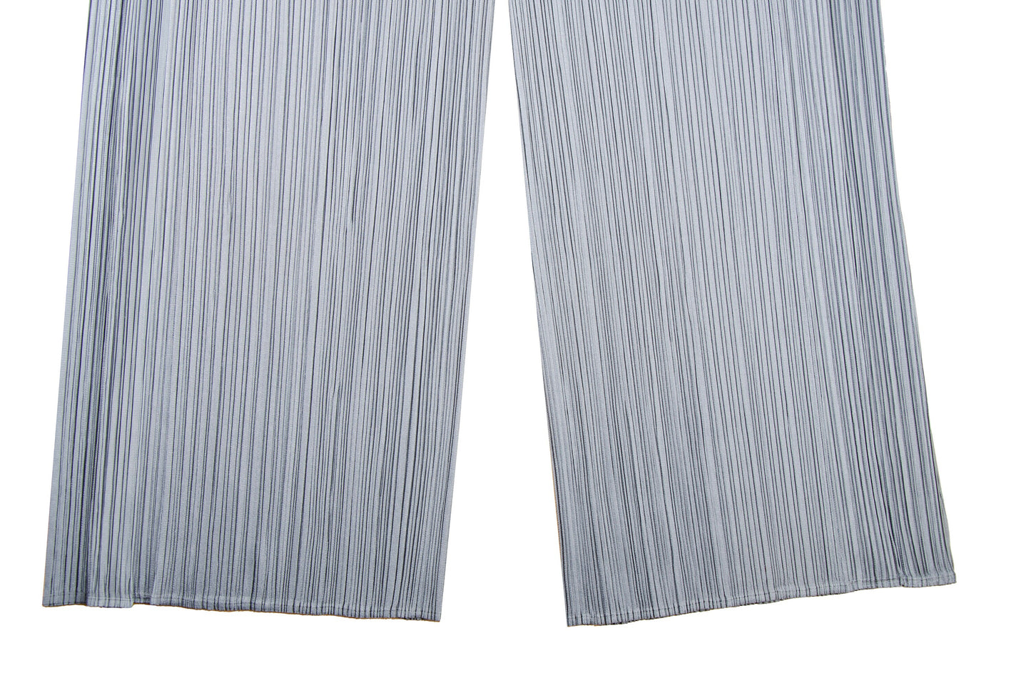 Issey Miyake Pleats Please wide leg light grey pants / Pleats Please folded waist large leg trousers / Made in Japan