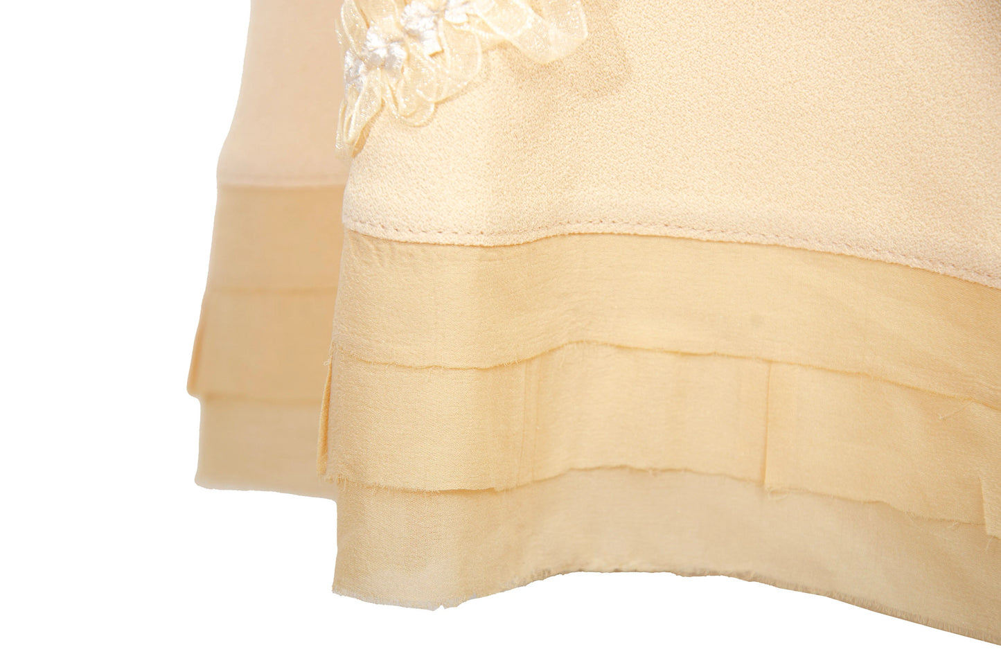 90s Prada silk slip skirt / 1990s vintage Prada pure silk crepe buttery yellow midi skirt / Made in Italy