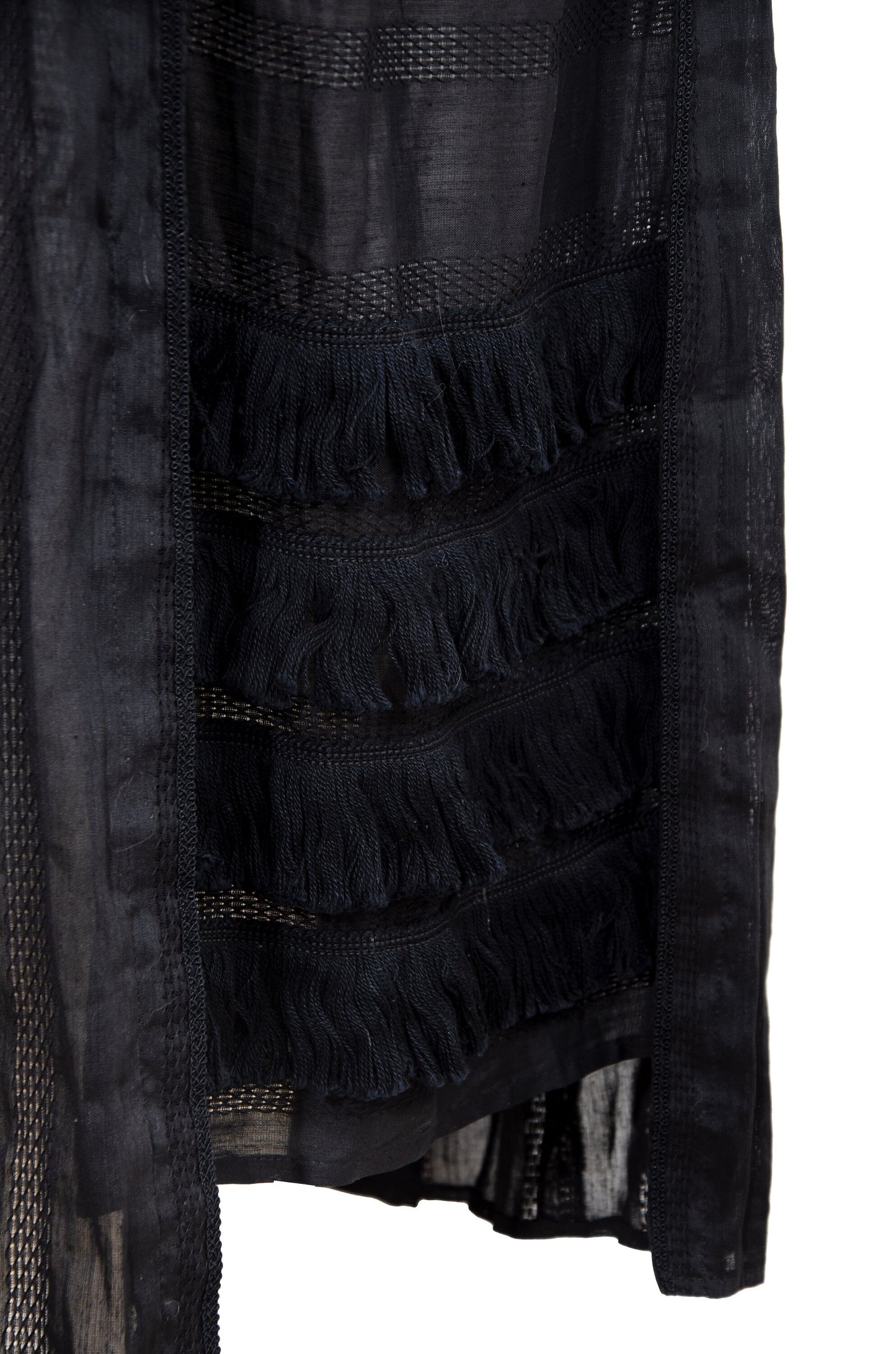90s Atsuro Tayama black linen sleeveless maxi dress / Made in Japan