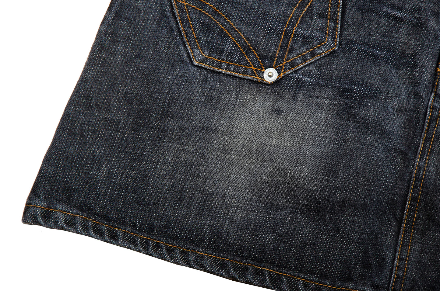 Vintage D&G low waist mini skirt / 2000s Dolce and Gabbana charcoal dark grey denim micro skirt / Made in Italy