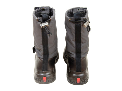 1999 archive Prada nylon Vibram boots / Prada chunky rubber wavy platform sole boots / Prada technical nylon square toe boots